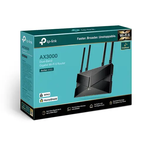 Archer AX53 router inalámbrico Gigabit Ethernet Doble banda (2,4 GHz / 5 GHz) Negro - Imagen 4