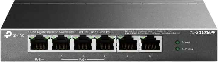 TL-SG1006PP switch No administrado Gigabit Ethernet (10/100/1000) Energía sobre Ethernet (PoE) Gris