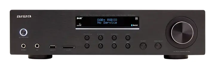 AMR-200DAB/BK amplificador de audio 2.0 canales Hogar Negro