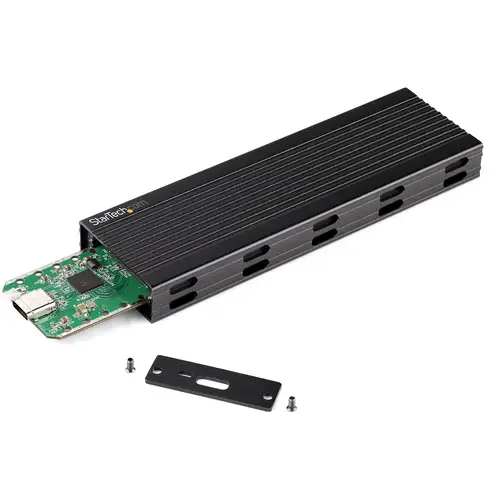 Caja Externa USB-C de 10Gbps a NVMe M.2 or SSD SATA M.2 - Carcasa de Aluminio Portátil para SSD NGFF M.2 PCIe/SATA - con Cables USB C y USB A - USB Tipo C - Soporta 2230/2242/2260/2280 - Imagen 4