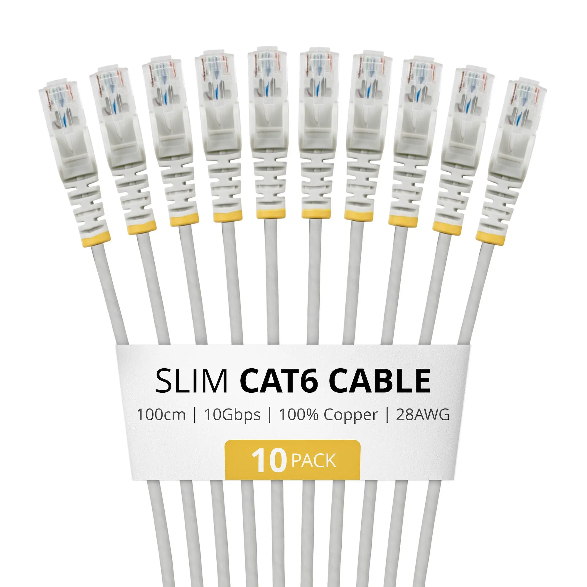 N6PAT100CMGRS10PK cable de red Gris 1 m Cat6 U/UTP (UTP)