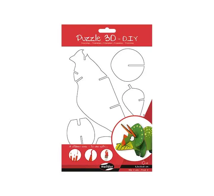 BL. PUZZLE 3D MAILDOR DIY COLOREAR DINOSAURIO