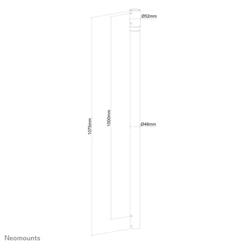 NS-EP100BLACK Tubo de extensión para soporte de techo TV - alt. 107,5 cm - Imagen 11