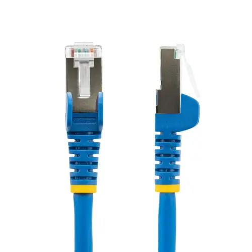 Cable de 7,5m de Red Ethernet CAT6a - Azul - Low Smoke Zero Halogen (LSZH) - 10GbE - 500MHz - PoE++ de 100W - Snagless sin Pestillo - RJ-45 - Cable de Red S/FTP - Imagen 2