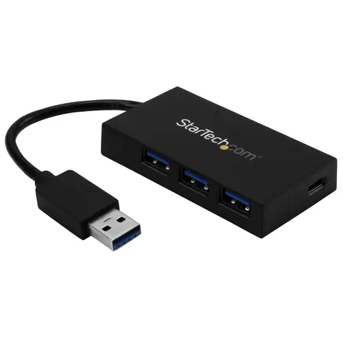 Ladrón Hub USB 3.0 de 4 Puertos - 5Gbps - Concentrador de 3 Puertos USB-A y 1 Puerto USB-C - Incluye Adaptador de Alimentación - Imagen 1