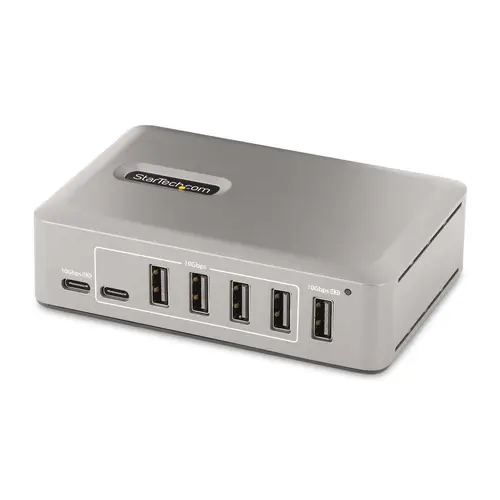 Hub Concentrador USB-C de 10 Puertos - 8x USB-A/2x USB-C - con Fuente de 65W - USB 3.1 10Gbps - Ladrón USB Tipo C con Certificación USB-IF - Multiplicador USB C - Imagen 1