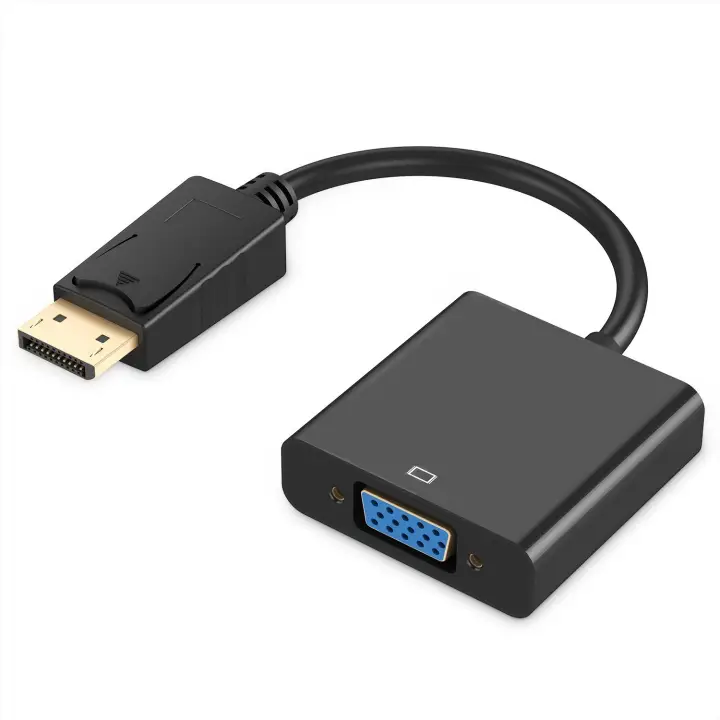 EC1454 adaptador de cable de vídeo 0,15 m DisplayPort VGA (D-Sub) Negro