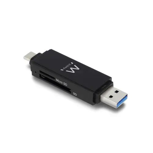 EW1075 lector de tarjeta USB 3.2 Gen 1 (3.1 Gen 1) Type-A/Type-C Negro - Imagen 1