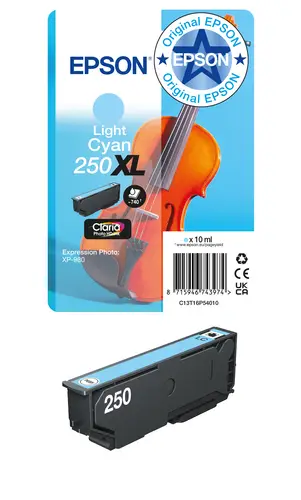 Pack individual de tinta Claria Photo HD 250XL Violin cian - Imagen 2