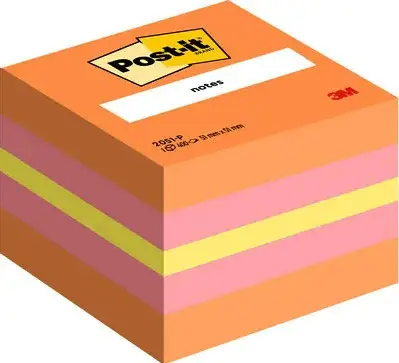 2051-P nota autoadhesiva Plaza Naranja, Rosa, Amarillo 400 hojas Autoadhesivo