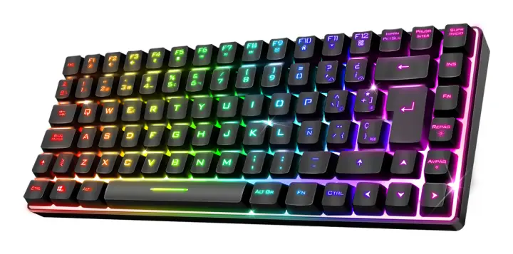 CLA-EK70ES teclado Juego RF inalámbrica + USB QWERTY Español Negro