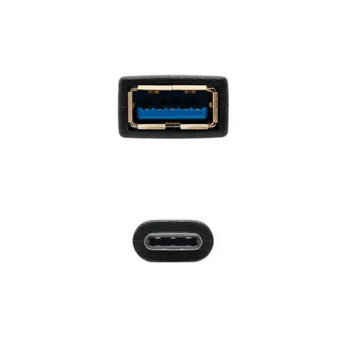 USB 3.1, 0.15m cable USB USB 3.2 Gen 2 (3.1 Gen 2) 0,15 m USB A USB C Negro - Imagen 2