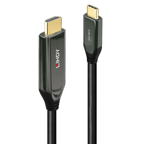 43369 adaptador de cable de vídeo 3 m USB Tipo C HDMI tipo A (Estándar) Negro - Imagen 1