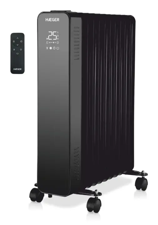 Digital XI Interior Negro 2500 W Radiador de aceite eléctrico