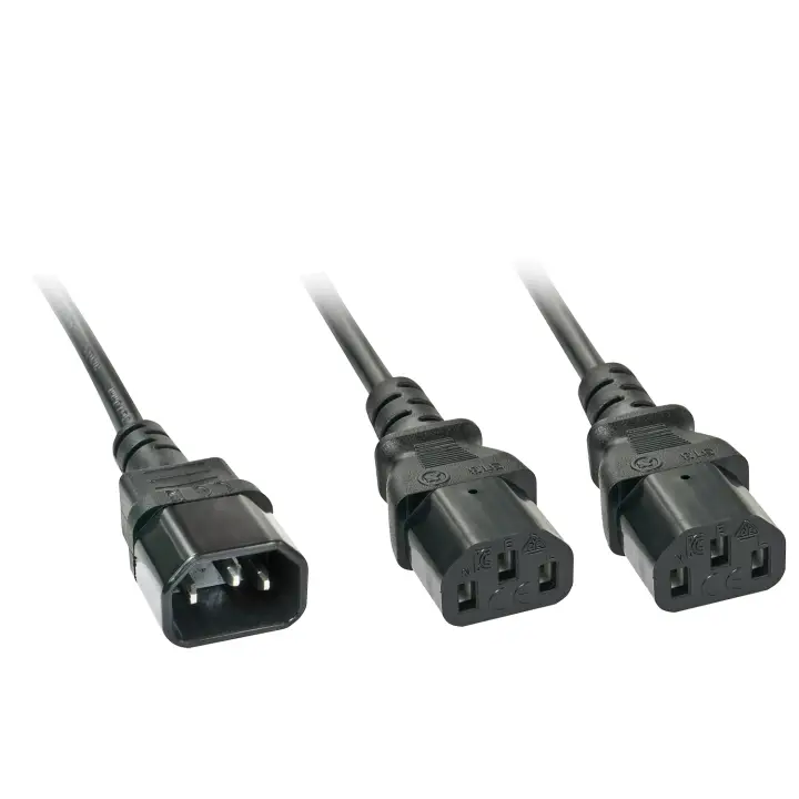 30039 cable de transmisión Negro 2 m C14 acoplador Acoplador C13 2 x