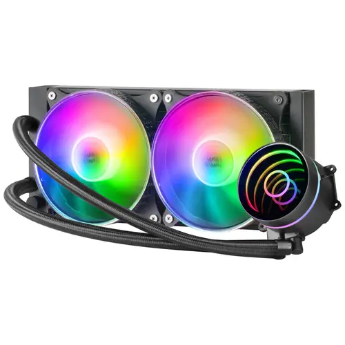 ML-ONE240, Refrigeración Líquida CPU, TDP 400 W, Espejo Infinito, 2 Ventiladores FRGB Silenciosos, Multisocket Universal, Negro - Imagen 3