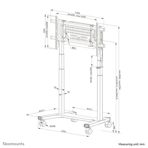 FL55-975BL1 Carro para TV 75-115" - motorizado - Imagen 20