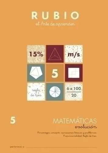 CUADERNO RUBIO A4 MATEMATIC. EVOLUCION 5 - Pack de 10 unidades
