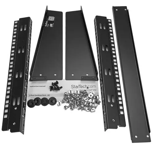 Rack de Sobremesa de 8U de 2 Columnas - Armario Rack de Servidores con Marco Abierto - Imagen 7