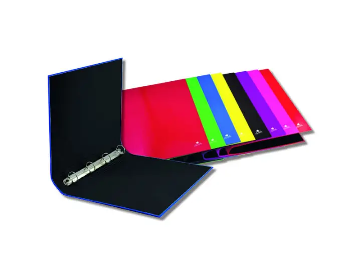 Carpeta cartón forrado 2 anillas de 40mm formato folio 8 colores..