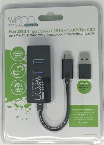 SCT336 hub de interfaz USB 3.2 Gen 1 (3.1 Gen 1) Type-C - Imagen 3