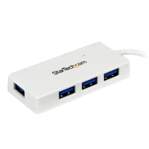 Adaptador Concentrador Hub Ladrón USB 3.0 (5Gbps) Super Speed para Laptop de 4 Puertos Salidas - Blanco - Imagen 2