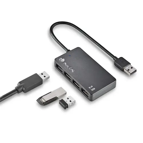 IHUB4 TINY USB 2.0 480 Mbit/s Negro - Imagen 4