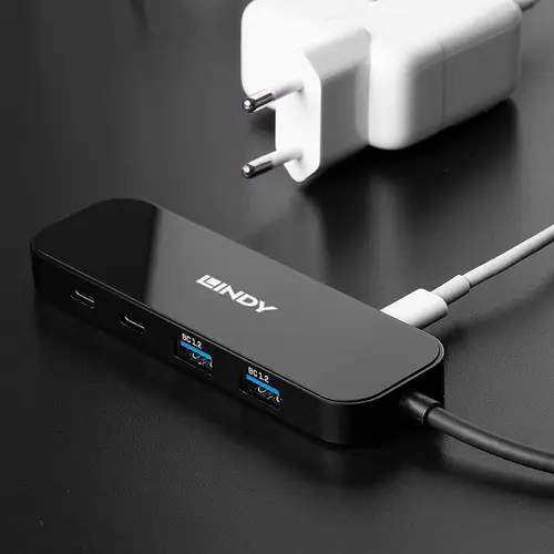 43334 hub de interfaz USB 3.2 Gen 2 (3.1 Gen 2) Type-C 10000 Mbit/s Negro - Imagen 5