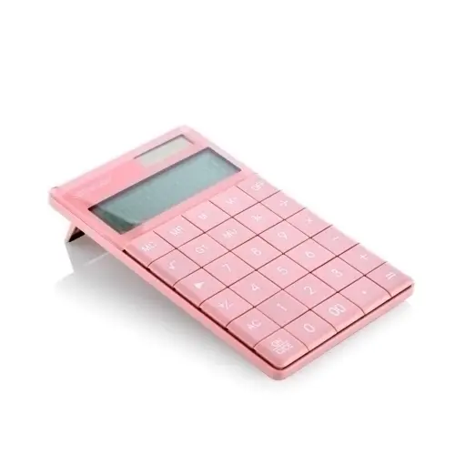 CALCULADORA MESA OFF.BOX 12 DIG. ROSA