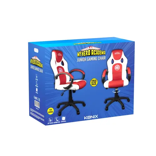 My Hero Academia KX MHA JUNIOR GAMING CHAIR Silla para videojuegos universal Asiento acolchado Rojo, Blanco - Imagen 11