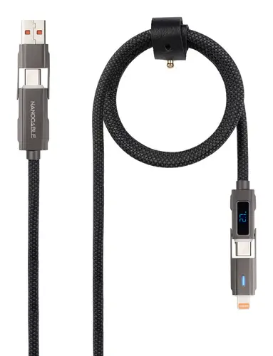 10.01.2501 cable USB 1 m USB A/USB C USB C/Lightning Negro - Imagen 2