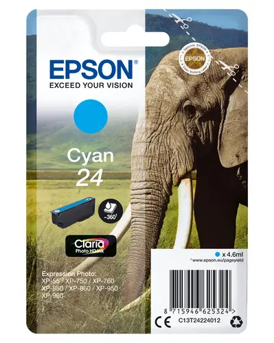 Elephant Cartucho 24 cian - Imagen 1