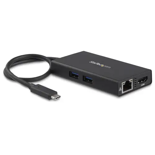 Adaptador Multipuertos USB-C - Docking Station Portátil USB-C 4K HDMI - con Entrega de Potencia de 60W - GbE - Hub 2x USB-A 3.0- Mini Dock Portátil USB Tipo C para Portátiles - Imagen 1