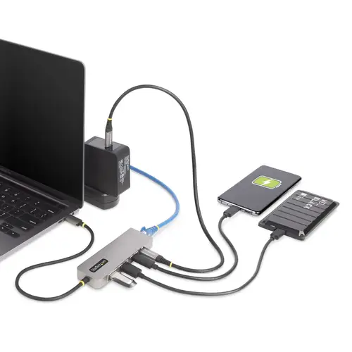 Hub USB-C de 3 Puertos con Red Ethernet de 2,5Gbps y Entrega de Alimentación PD de 100W de Paso - USB 3.2 10Gbps - Ladrón de 2 Puertos USB-A - 1 Puerto USB Tipo C - Imagen 7