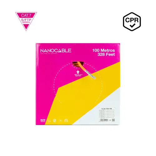 Cable de Red CAT.7 LSZH SFTP PIMF AWG23, Naranja, 100 m - Imagen 3