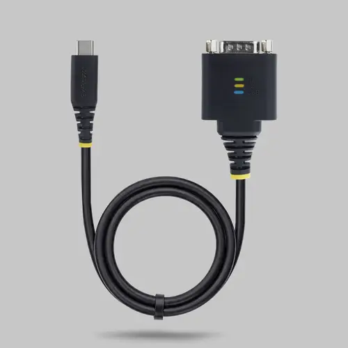 Cable Adaptador USB-C a Serie de 30cm - Chipset FTDI - Retención COM - Tipo C a RS232 DB9 Macho - LEDs de Estado - DB9 Con Tuercas y Tornillos de Fijación Intercambiables - Imagen 5