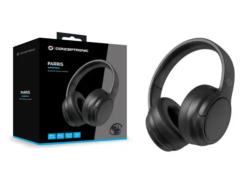 PARRIS03B auricular y casco Auriculares Inalámbrico y alámbrico Diadema Llamadas/Música Bluetooth Negro - Imagen 3