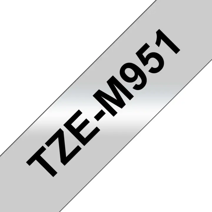 TZE-M951 cinta para impresora de etiquetas Negro sobre plata