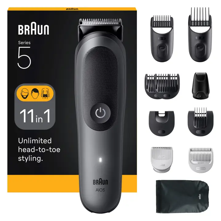 AIO5560 cortadora de pelo y maquinilla Negro, Gris 14 Ión de litio
