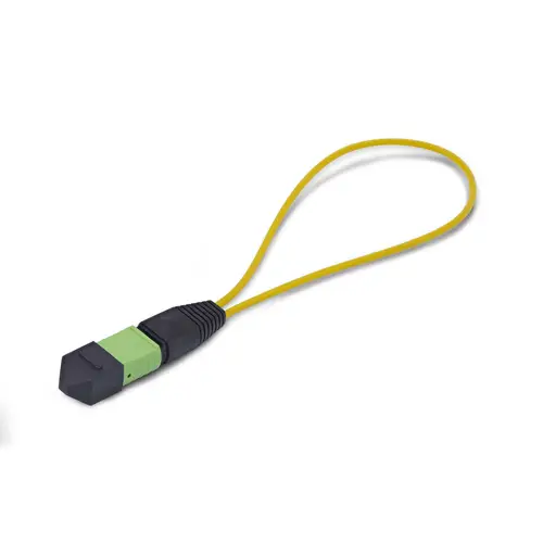 Adaptador Bucle Invertido MPO-12 Monomodo 9/125 MPO/MTP Macho - Probador Bucle Invertido MPO/MTP Macho - Probador de Conector MPO/MTP-APC de Fibra Óptica - Imagen 2