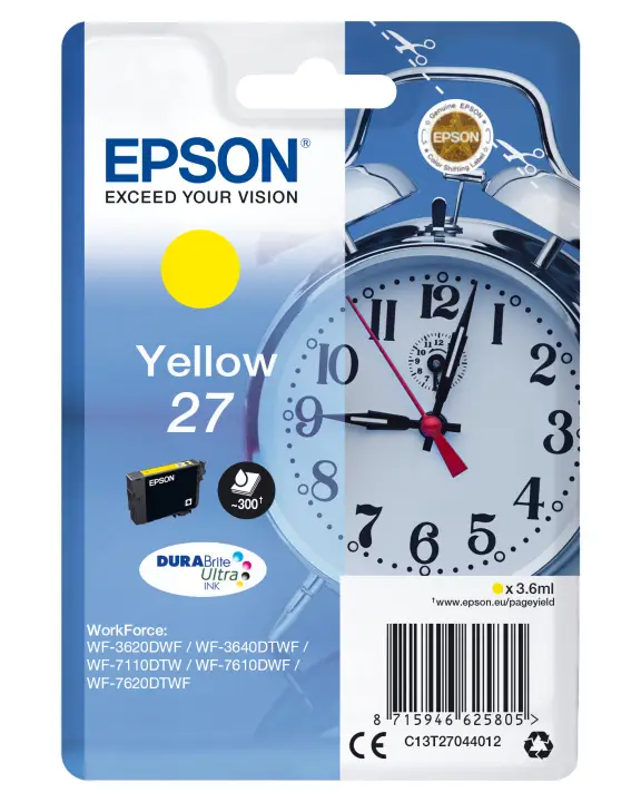Alarm clock Singlepack Yellow 27 DURABrite Ultra Ink