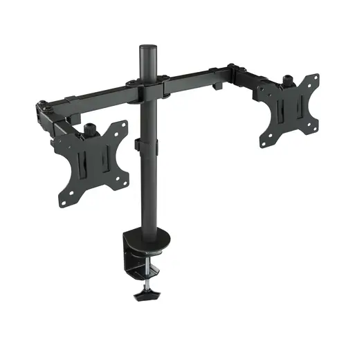 Soporte de Mesa Giratorio e Inclinable para 2 Pantallas (Monitor / TV Plasma / LCD / LED) 13  32, de Dos Brazos, Negro - Imagen 3