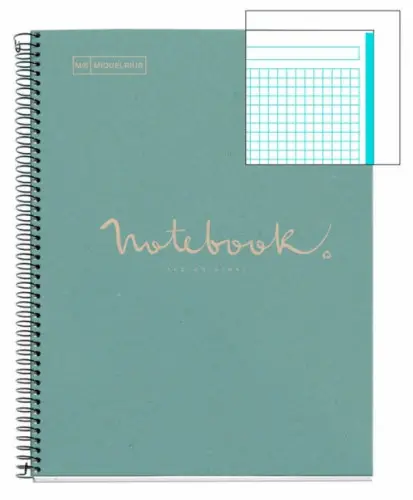 CUADERNO 100% RECICLADO NB-1 A4 80HOJAS ECOAZUL EMOTIONS MIQUELRIUS 6092