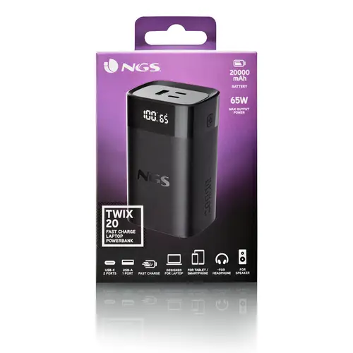 NGS BATERIA EXTERNA PORTATIL CARGA RAPIDA 65W - Imagen 8