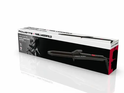 X KARL LAGERFELD CF321L Rizador de pelo Caliente Negro, Rojo 47 W 1,8 m - Imagen 10