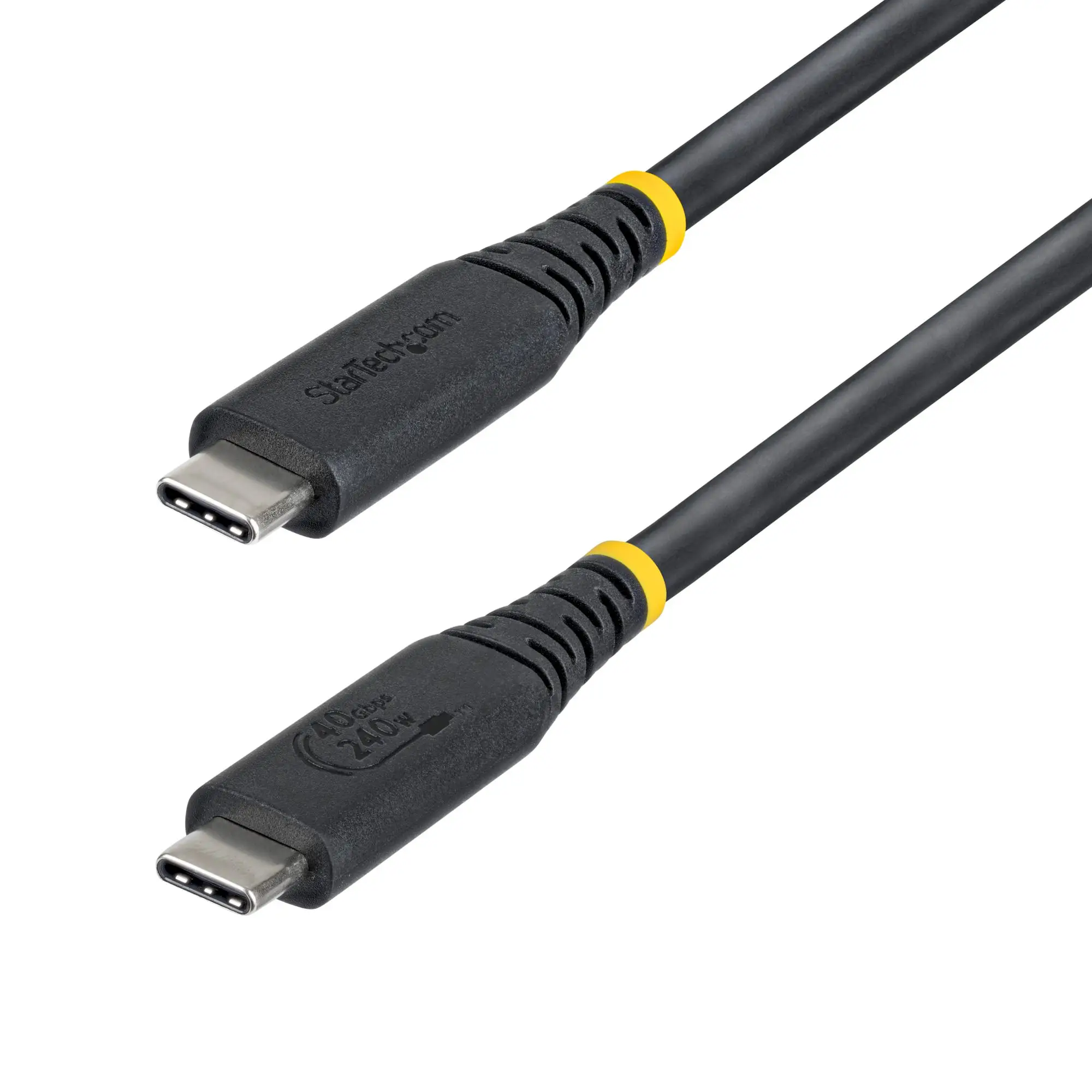 Cable USB4 de 50cm USB-C - Cable USB Tipo C - Cable DP 2.1 - DP40 - Certificado USB-IF - Compatible con Thunderbolt 4 40Gbps - 8K60Hz/4K240Hz - PD de 240W - Recubrimiento de TPE - Negro