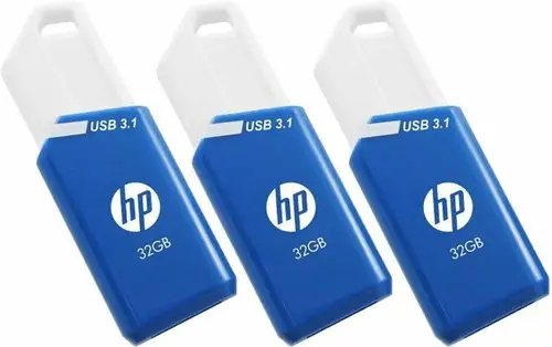 x755w Triple Pack unidad flash USB 32 GB USB tipo A 3.2 Gen 1 (3.1 Gen 1) Azul, Blanco - Imagen 1