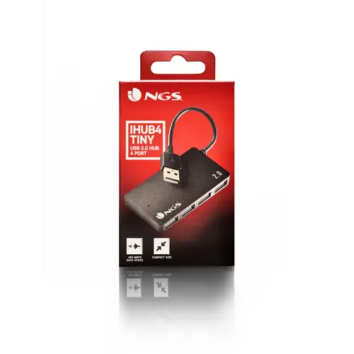 IHUB4 TINY USB 2.0 480 Mbit/s Negro - Imagen 6