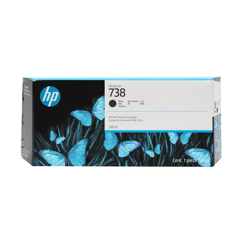 Cartucho de tinta negra DesignJet 738 de 300 ml - Imagen 1