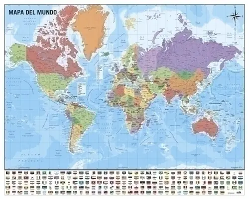 MAPA ERIK MURAL 40x50 cm  MUNDO